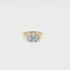 Three Stone 2.58 Carat Diamond Ring In Platinum and 18 Carat Yellow Gold