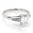 Platinum 1.02 E Colour Emerald Carat Diamond Engagement Ring