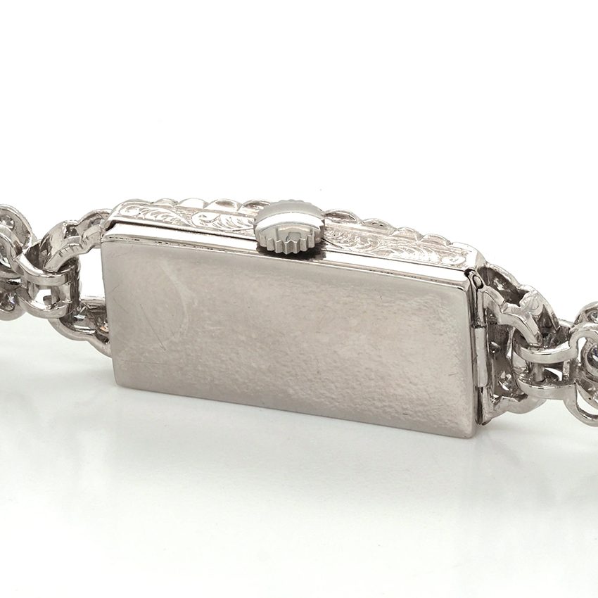 Art Deco Diamond Set Platinum Ladies Cocktail Watch, Circa 1925