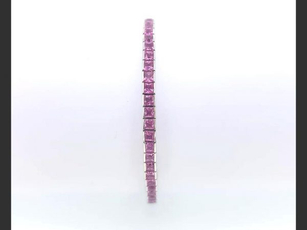 Pink Sapphire Line Bracelet, 5.00 carats, 18ct White Gold