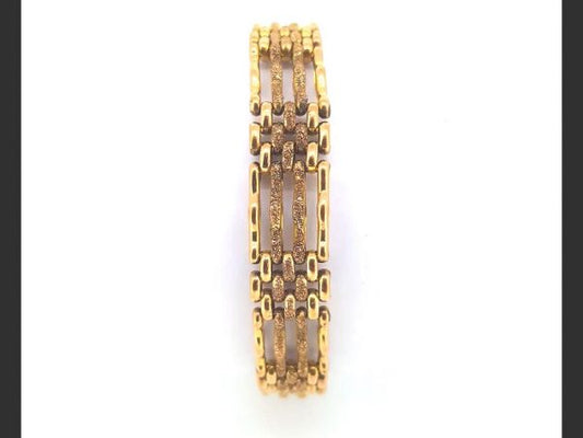Victorian Gate Bracelet with Padlock, 9ct Yellow Gold, 16.2g