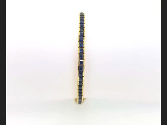 Sapphire Line Bracelet, 18ct Yellow Gold