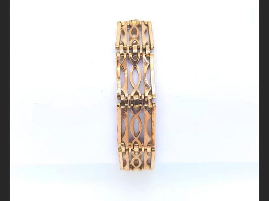 Victorian Gate Bracelet and Padlock, 9ct yellow gold, total weight of 24.2g