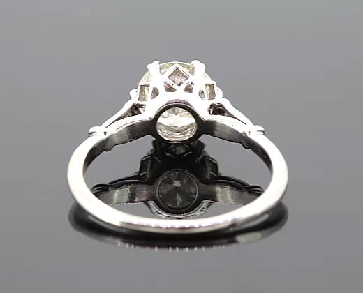 Vintage Old Cut Diamond Solitaire Engagement Ring 1.51 carats,, set in Platinum