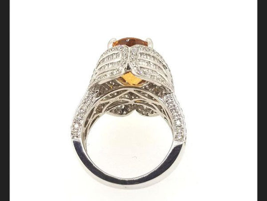 Brazilian Topaz and Diamond Dress Ring
