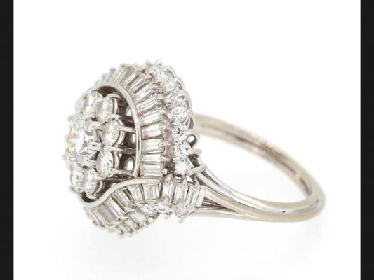 Vintage Diamond Cocktail Ring, Circa 1960's, est total 3.50 carats