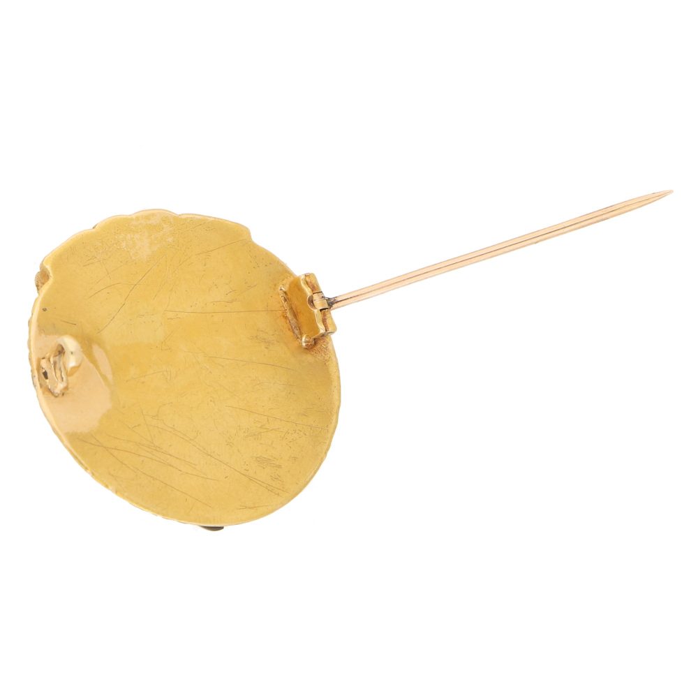 Antique Victorian Yellow Gold Owl Brooch