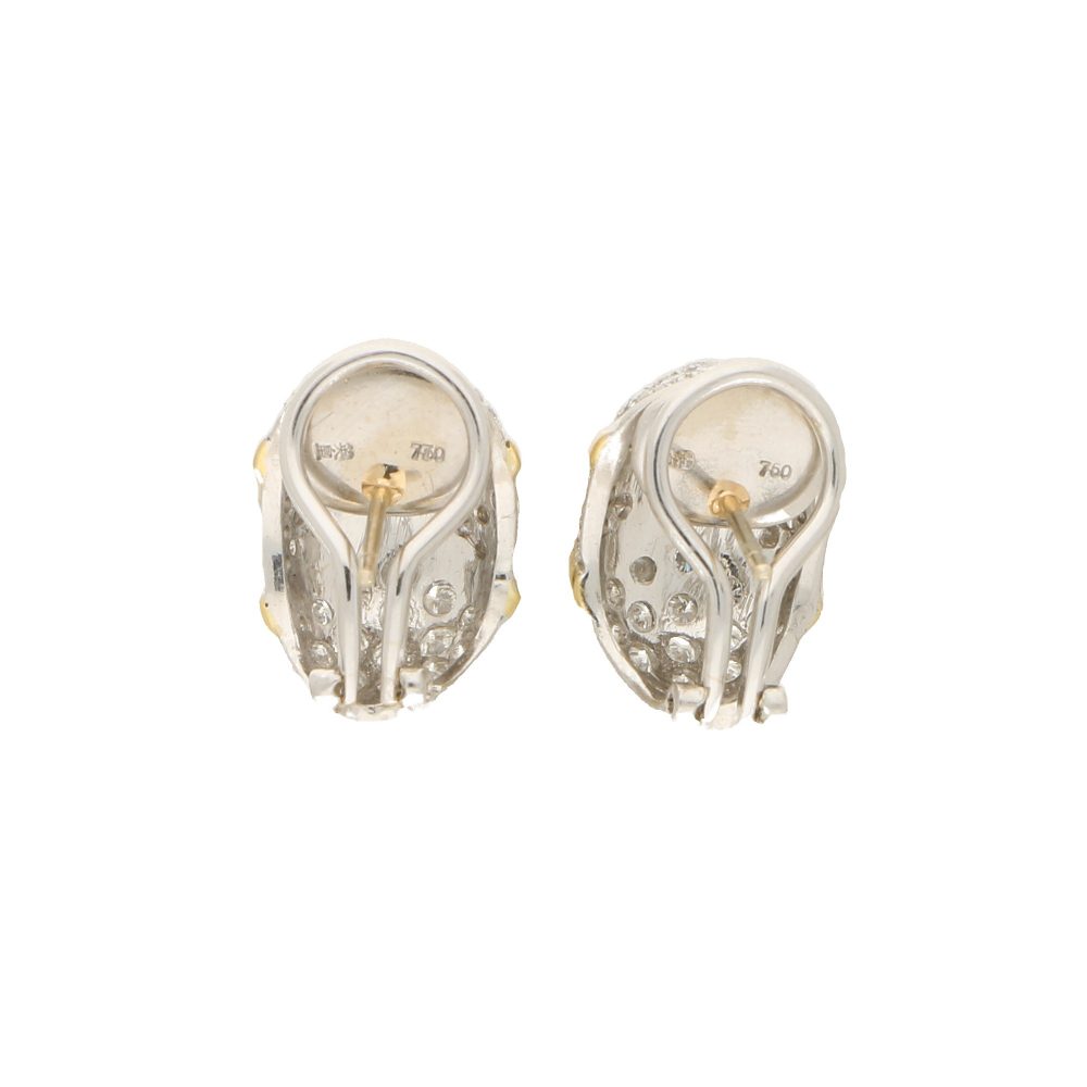 Diamond Domed Bombe Cluster Earrings Earrings 1.75 carats