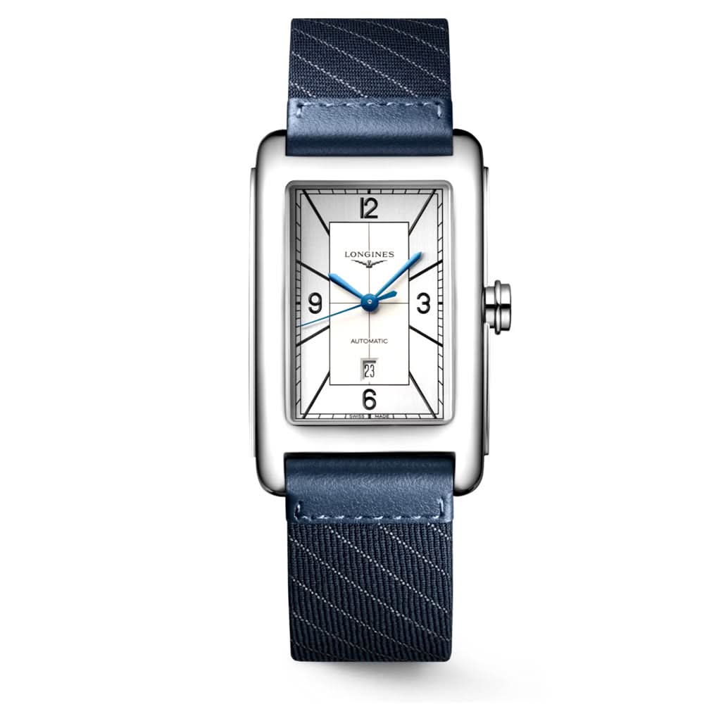 Longines DOLCEVITA Automatic Stainless Steel Watch on Blue Strap L5.757.4.73.8