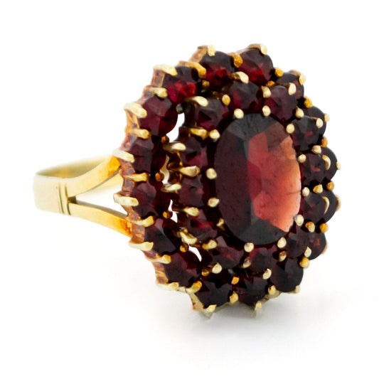 Garnet 14k Cluster Ring 18605-9594
