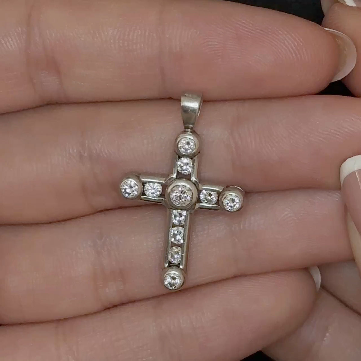 Diamond Set Cross Pendant