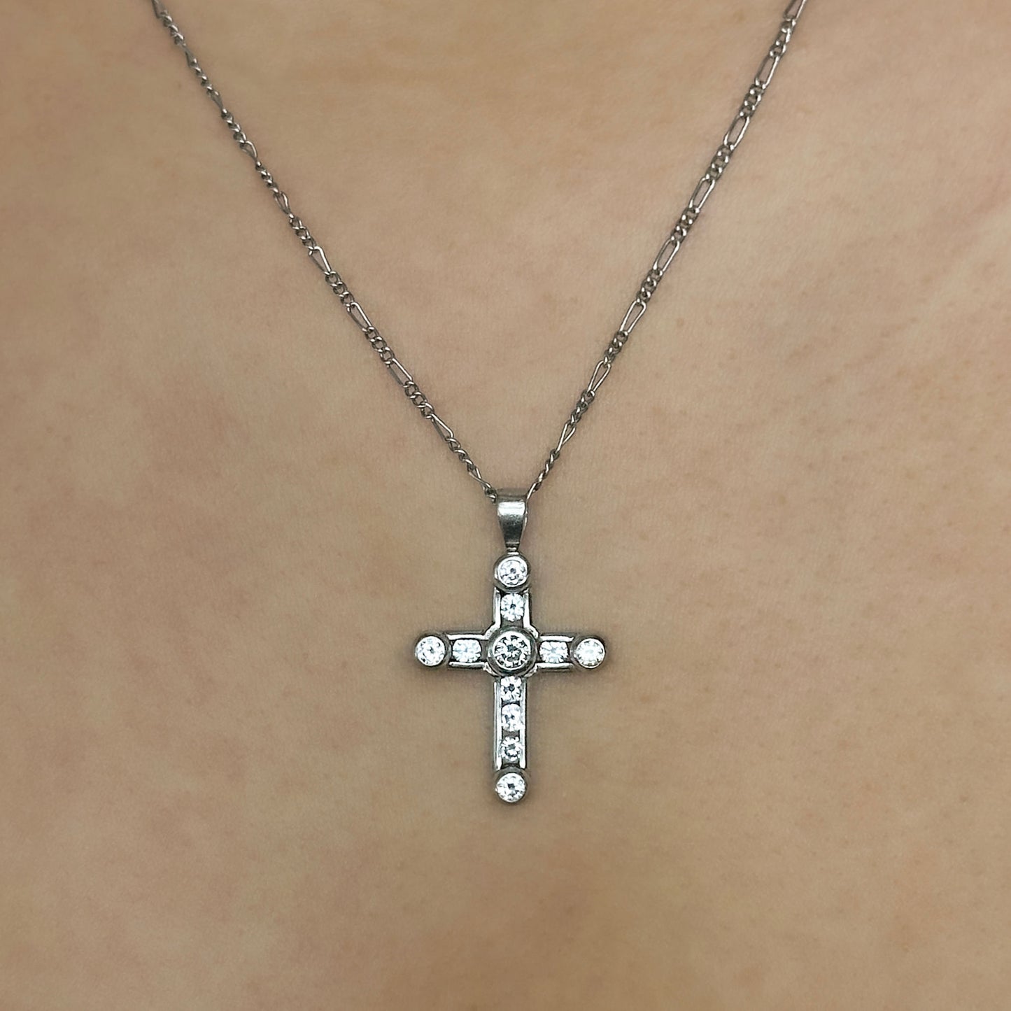 Diamond Set Cross Pendant