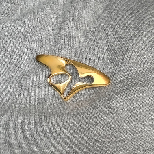 Vintage Georg Jensen Splash Gold Brooch