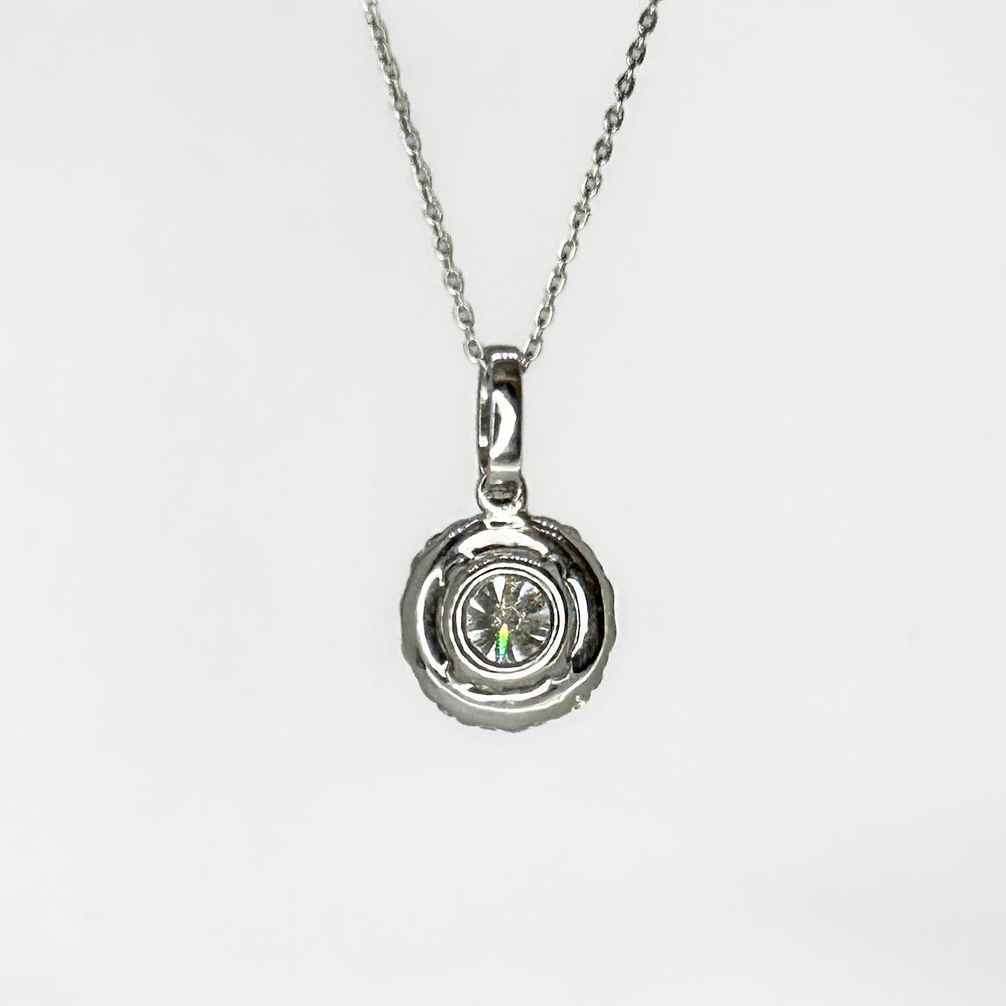 Diamond Halo Pendant 0.84ct