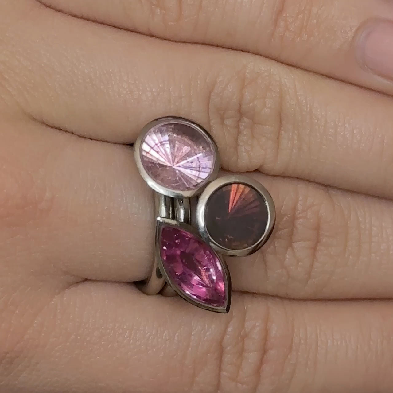 Louise O'neill 3 Tourmaline Stacking Rings