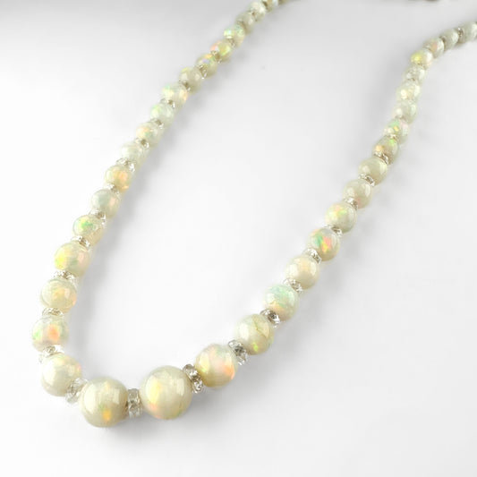 Antique Opal Bead Necklace