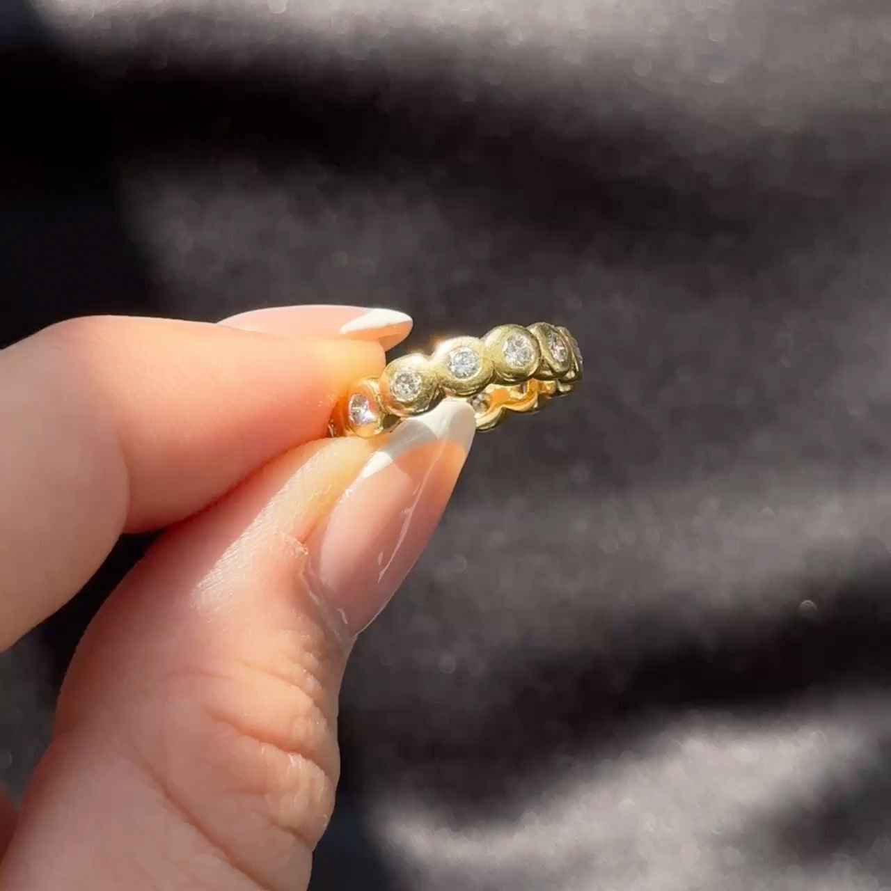 Vintage Diamond Rub Over Full Eternity Ring