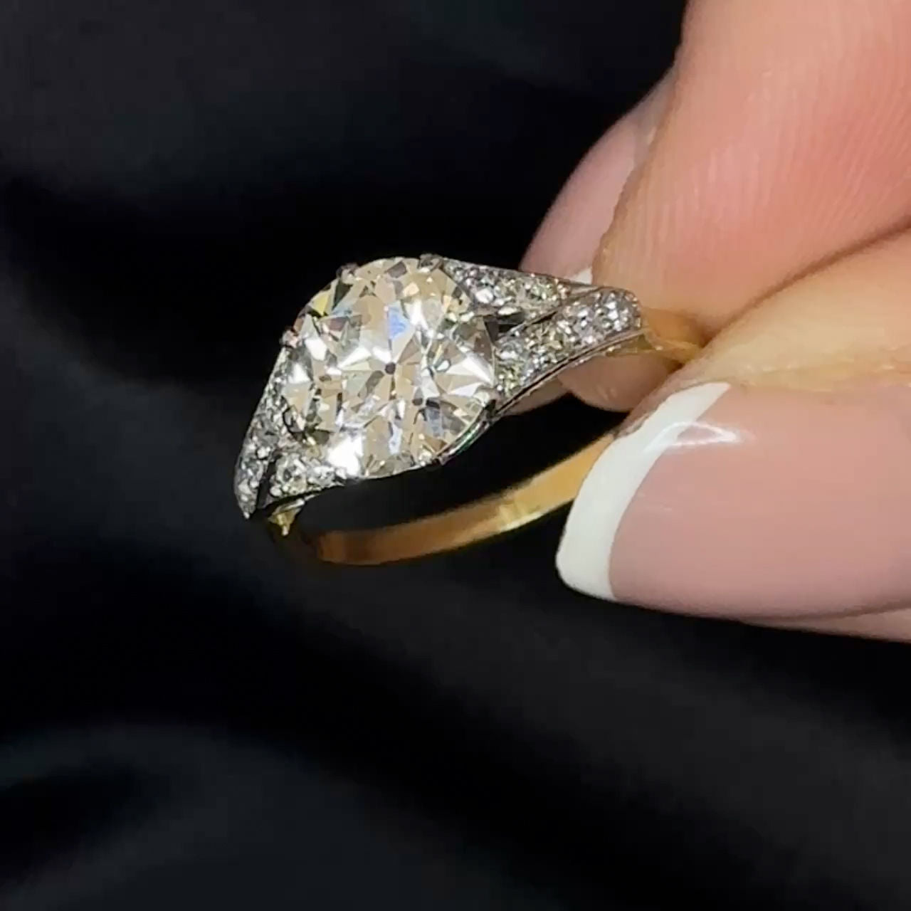 Art Deco 2.17ct Solitaire Diamond Ring