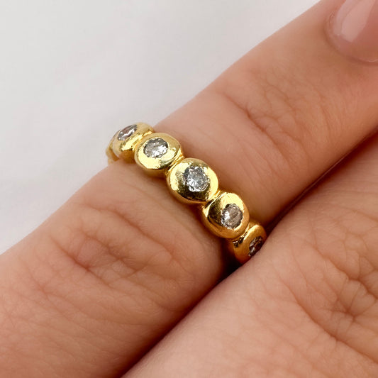 Vintage Diamond Rub Over Full Eternity Ring