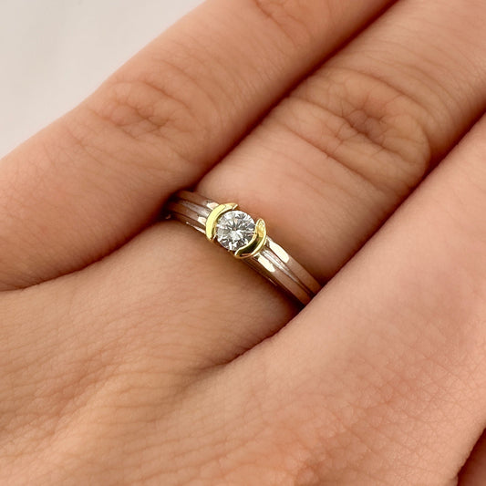 Diamond Solitaire Millennium Ring