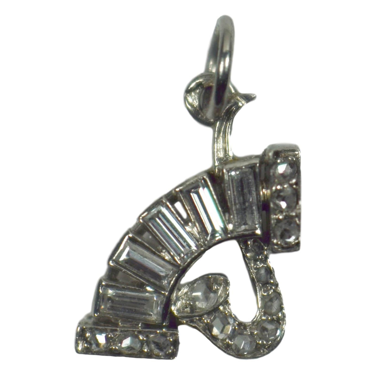 Art Deco 0.55ct Diamond and Platinum Music Charm