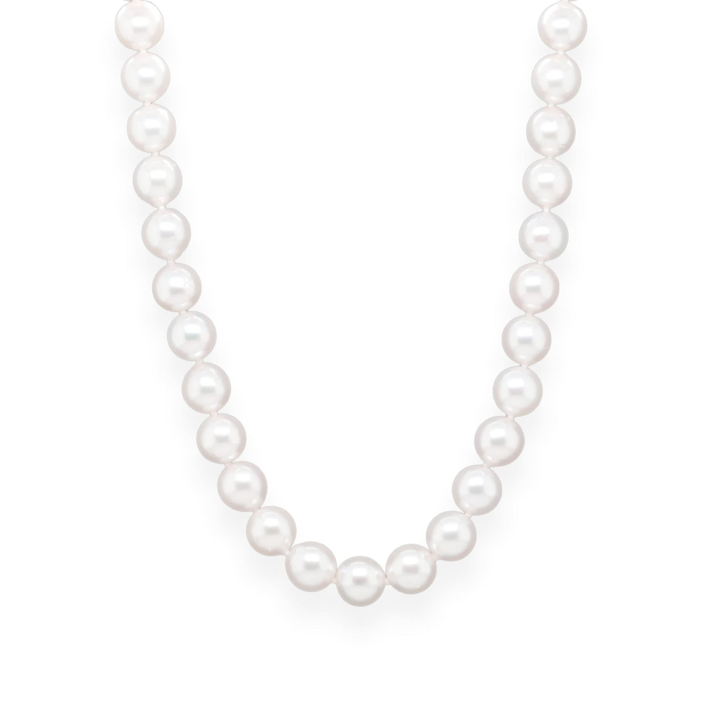 Jewellery 18ct White Gold 8mm Akoya Pearl Necklace