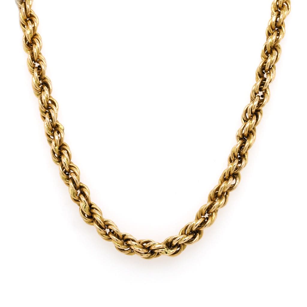 Jewellery An 18ct Yellow Gold Twist Chain Necklace