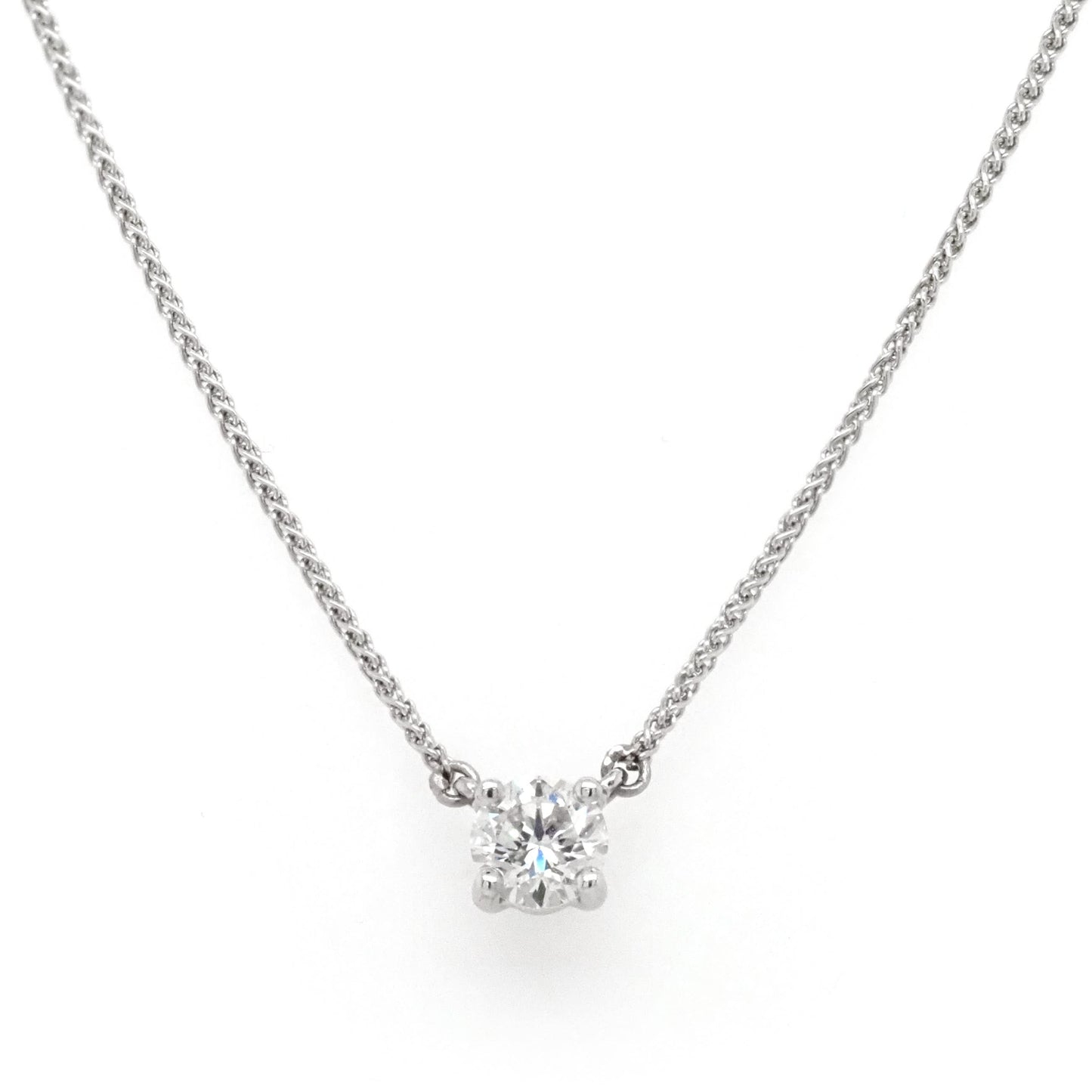 Jewellery Platinum Single-Stone Diamond Fixed Pendant