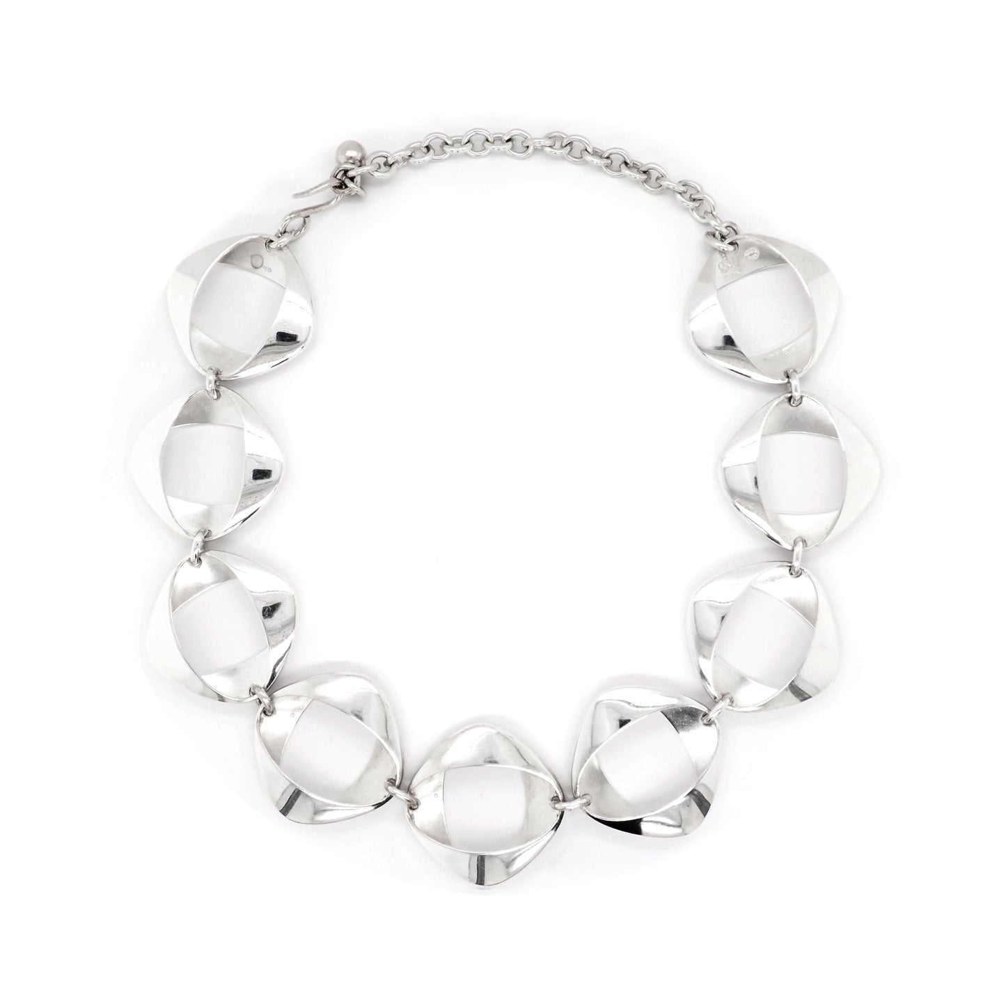 Jewellery Vintage Georg Jensen Silver Link Necklace by Heining Koppel, c.1971
