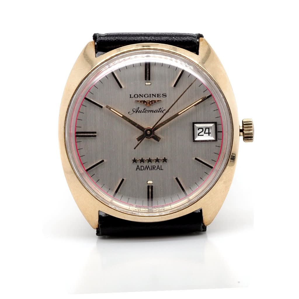 Vintage Watches Vintage Watch Longines 9ct Gold Admiral 5 Stars Automatic Strap Watch, c.1973