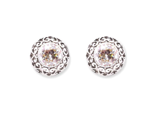 Vintage Ornate Diamond Earrings, 1.40 carats, 18ct White Gold, c.1935