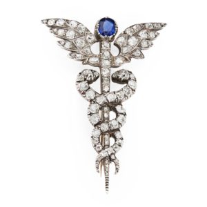 Snake jewellery London Jewellery Discovery diamond set Caduceus