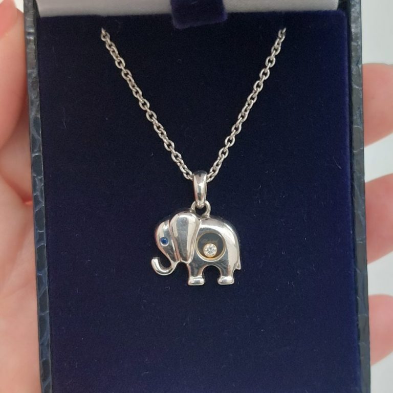 Chopard Happy Diamonds Elephant Pendant Necklace