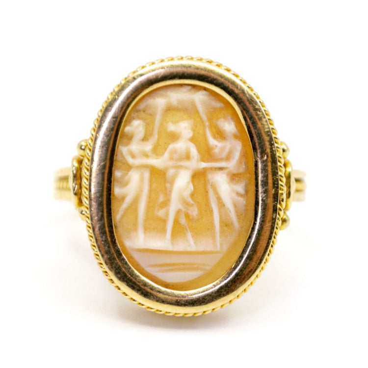Antique Victorian Shell Cameo Ring