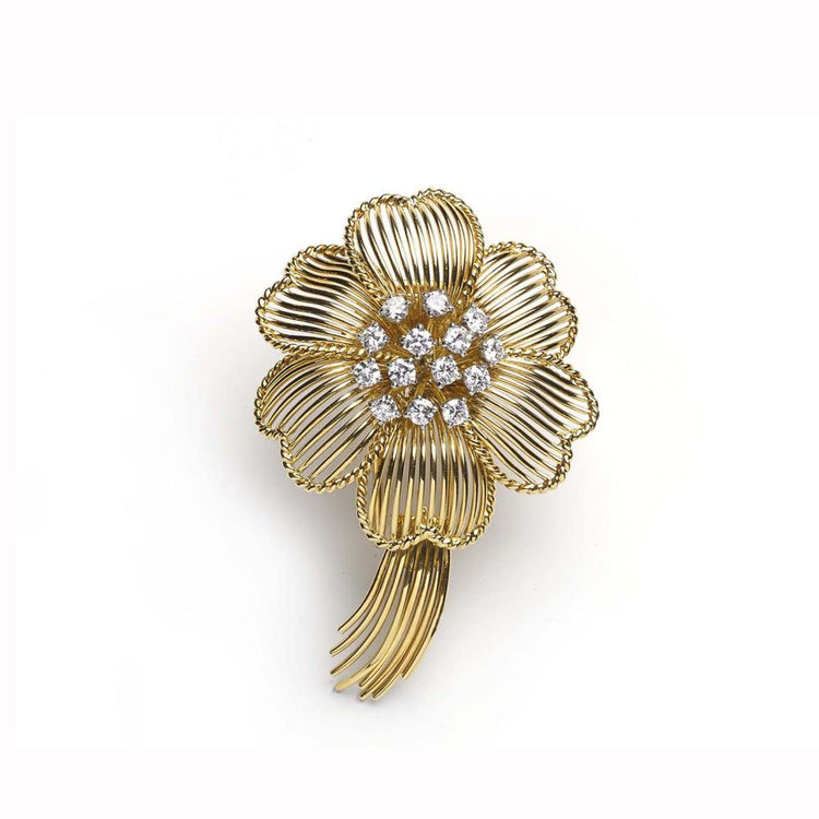 Cartier Flower Brooch diamond wire