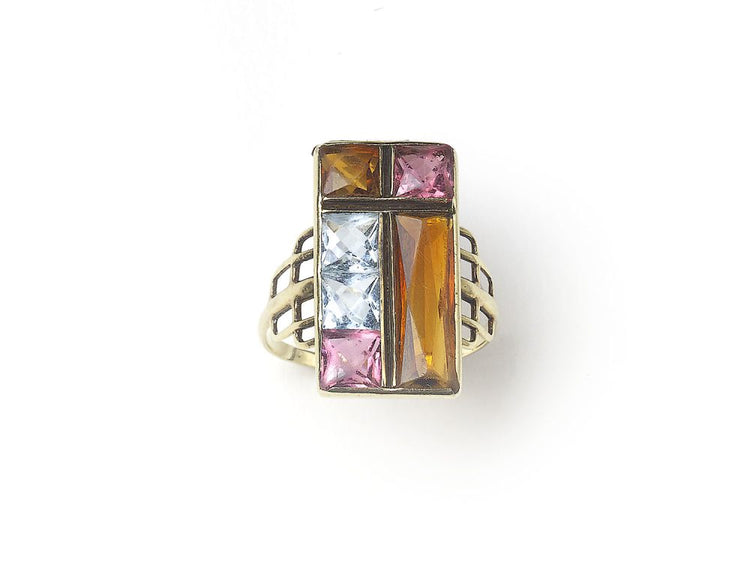 Vintage Multi Gem Gold Ring