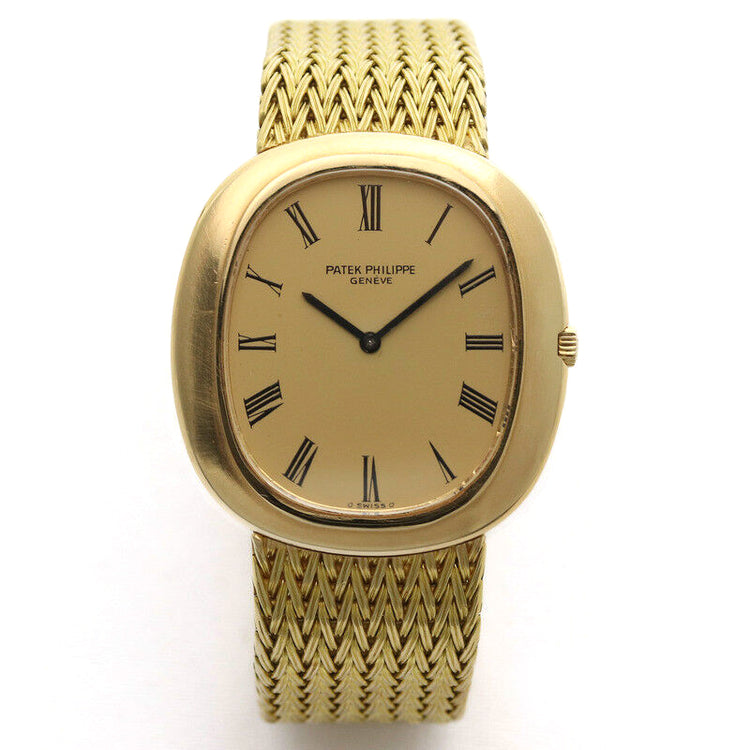 Patek Philippe Golden Ellipse Automatic 18K Yellow Gold Box & Extract
