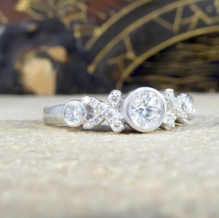 0.43ct Diamond Hugs and Kisses Ring