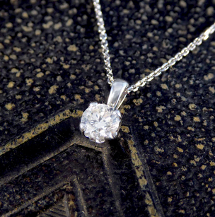 0.50ct Diamond Solitaire Pendant Necklace