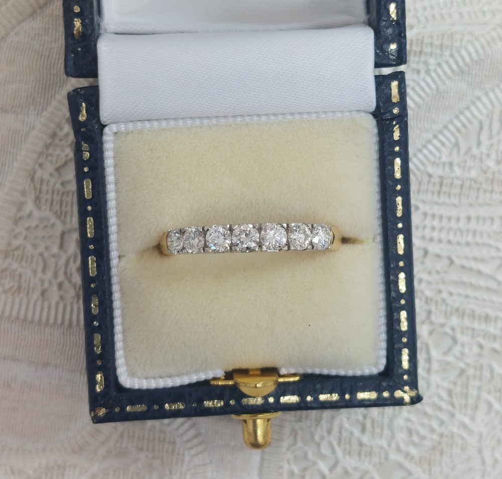 Seven Stone Diamond Half Eternity Ring, 0.68ct