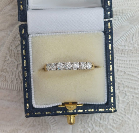 Seven Stone Diamond Half Eternity Ring, 0.68ct