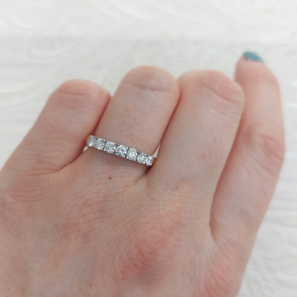 Seven Stone Diamond Half Eternity Ring, 0.68ct