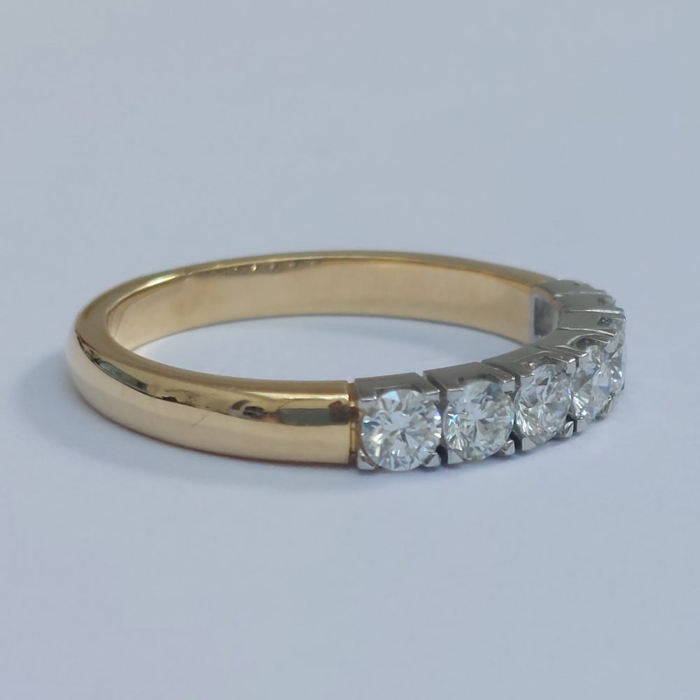 Seven Stone Diamond Half Eternity Ring, 0.68ct