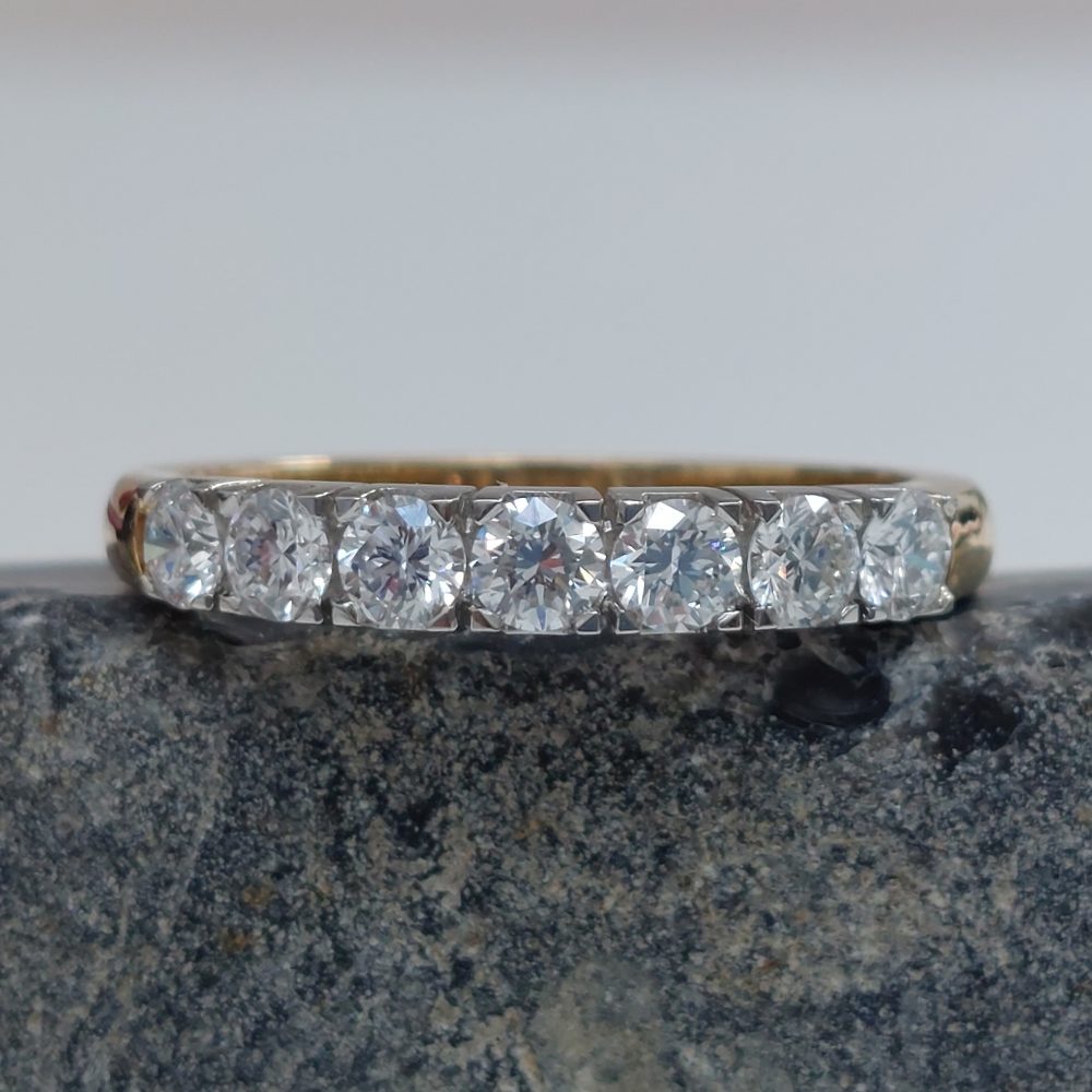 Seven Stone Diamond Half Eternity Ring, 0.68ct