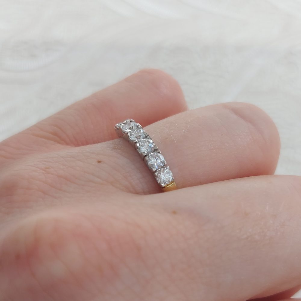 Seven Stone Diamond Half Eternity Ring, 0.68ct