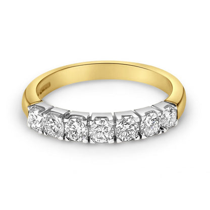 Seven Stone Diamond Half Eternity Ring, 0.68ct