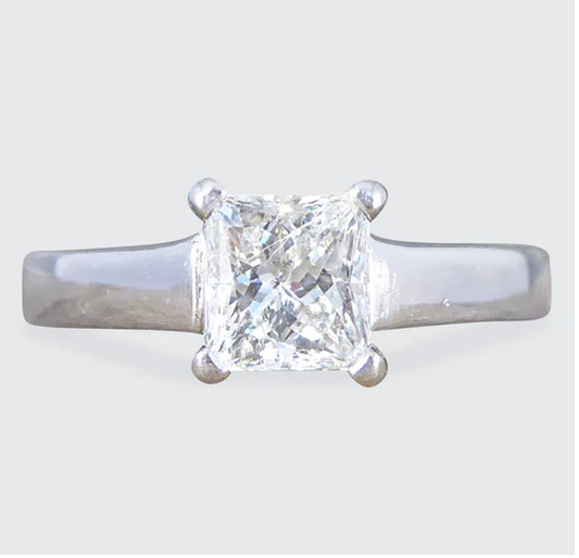 0.71ct Princess Cut Diamond Engagement Ring