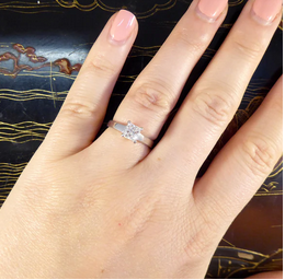 0.71ct Princess Cut Diamond Engagement Ring
