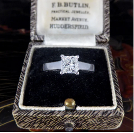 0.71ct Princess Cut Diamond Engagement Ring