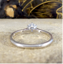 0.75ct Diamond Solitaire Engagement Ring with Diamond Shoulders